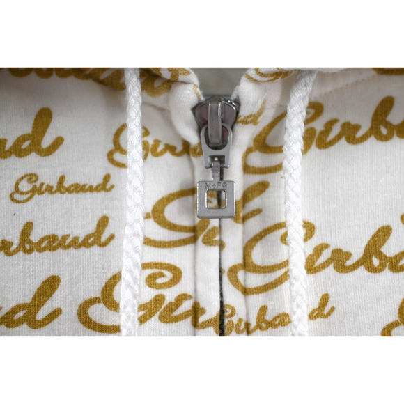 Le Jean de Marithe Francois Girbaud Sleeveless Hoodie Large White‎ Gold Logo - Picture 5 of 15